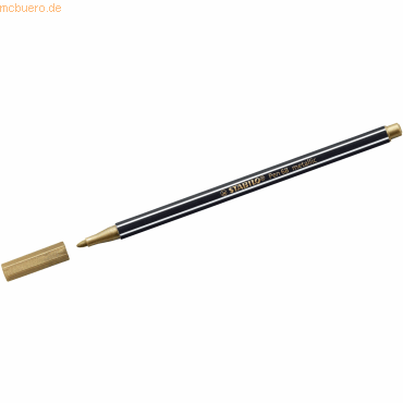 10 x Stabilo Fasermaler Pen 68 metallic 1,4mm (M) Gold von Stabilo