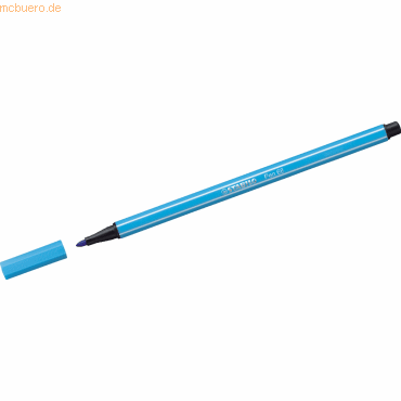 10 x Stabilo Fasermaler pen 68 azurblau von Stabilo