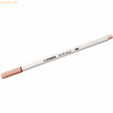 10 x Stabilo Premium-Filzstift mit Pinselspitze Pen 68 brush apricot von Stabilo