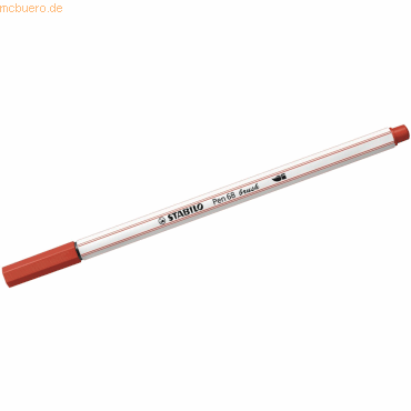 10 x Stabilo Premium-Filzstift mit Pinselspitze Pen 68 brush karmin von Stabilo