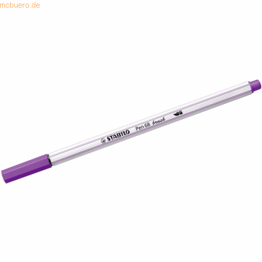 10 x Stabilo Premium-Filzstift mit Pinselspitze Pen 68 brush lila von Stabilo