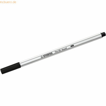 10 x Stabilo Premium-Filzstift mit Pinselspitze Pen 68 brush schwarz von Stabilo