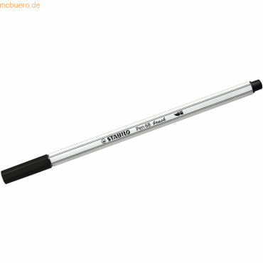 Stabilo Premium-Filzstift mit Pinselspitze Pen 68 brush schwarz von Stabilo