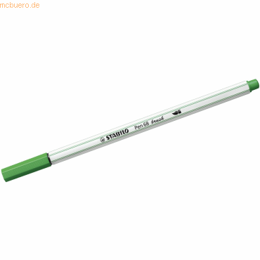 10 x Stabilo Premium-Filzstift mit Pinselspitze Pen 68 brush smaragdgr von Stabilo