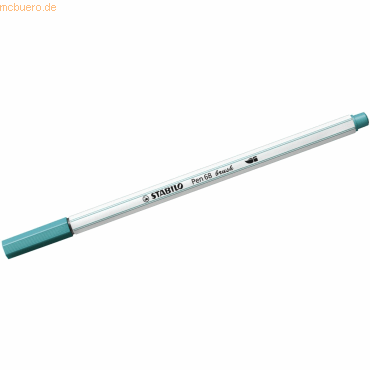 10 x Stabilo Premium-Filzstift mit Pinselspitze Pen 68 brush türkisbla von Stabilo