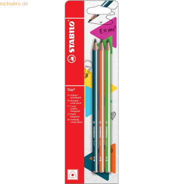 10 x Stabilo Schulbleistift Trio dreikant HB sortiert Blisterkarte VE= 10 x Stabilo Schulbleistift Trio dreikant HB sortiert Blisterkarte VE= von Stabilo