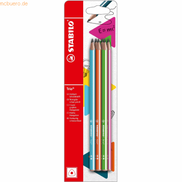 10 x Stabilo Schulbleistift Trio dreikant HB sortiert Blisterkarte VE= 10 x Stabilo Schulbleistift Trio dreikant HB sortiert Blisterkarte VE= von Stabilo
