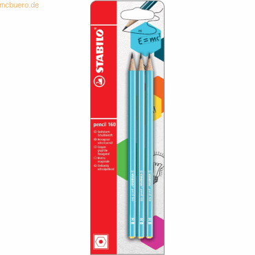 10 x Stabilo Schulbleistift sechskant pencil 160 HB blau Blisterkarte 10 x Stabilo Schulbleistift sechskant pencil 160 HB blau Blisterkarte von Stabilo