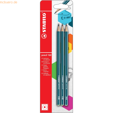 10 x Stabilo Schulbleistift sechskant pencil 160 HB petrol Blisterkart 10 x Stabilo Schulbleistift sechskant pencil 160 HB petrol Blisterkart von Stabilo