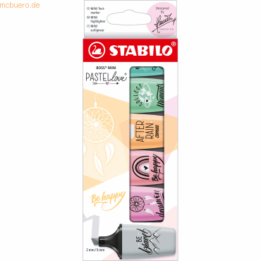 10 x Stabilo Textmarker Boss Mini Pastellove Edition 2.0 sortiert Etui 10 x Stabilo Textmarker Boss Mini Pastellove Edition 2.0 sortiert Etui von Stabilo