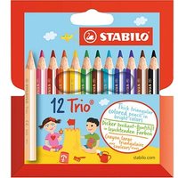 STABILO Trio® dick und kurz Buntstifte farbsortiert, 12 St. von Stabilo