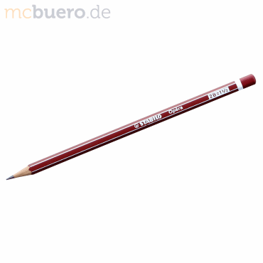 12 x Stabilo Bleistift Opera 2B rot mit weißen Kantenstreifen von Stabilo