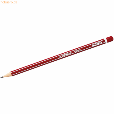 12 x Stabilo Bleistift Opera HB rot mit weißen Kantenstreifen von Stabilo