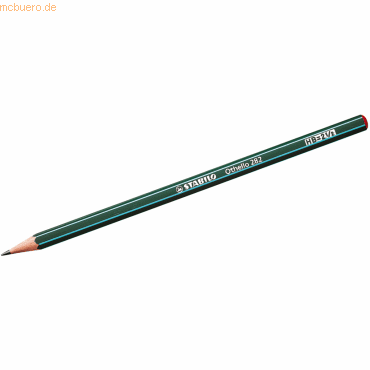 12 x Stabilo Bleistift Othello HB grün mit Streifen von Stabilo
