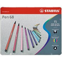 STABILO Pen 68 Filzstifte farbsortiert, 15 St. von Stabilo