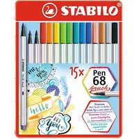 STABILO Pen 68 brush Brush-Pens farbsortiert, 15 St. STABILO Pen 68 brush Brush-Pens farbsortiert, 15 St. von Stabilo
