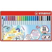 STABILO Pen 68 brush Brush-Pens farbsortiert, 25 St. STABILO Pen 68 brush Brush-Pens farbsortiert, 25 St. von Stabilo