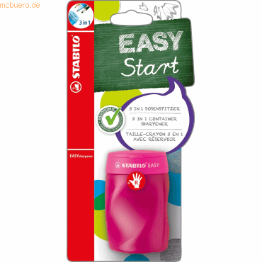 3 x Stabilo Dosenspitzer Easysharpener pink R Blisterkarte von Stabilo