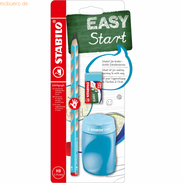 Stabilo Dreikant-Bleistift Easygraph Schul-Set blau von Stabilo