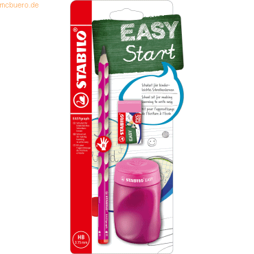 Stabilo Dreikant-Bleistift Easygraph Schul-Set pink von Stabilo