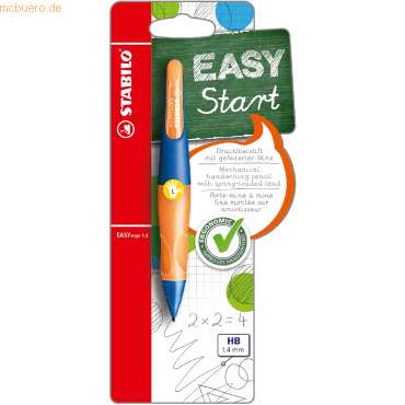 3 x Stabilo Druckbleistift Easyergo 1.4 ultramarinblau/neonorange von Stabilo