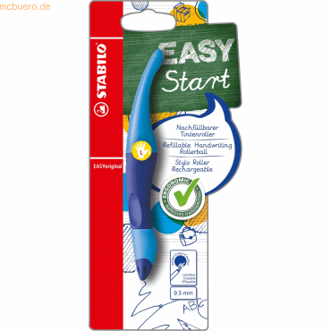 3 x Stabilo Tintenroller Easyoriginal L dunkelblau/hellblau von Stabilo