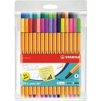 30 STABILO Point 88 Fineliner farbsortiert 0,4 mm 30 STABILO Point 88 Fineliner farbsortiert 0,4 mm von Stabilo