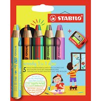 STABILO woody 3 in 1 Malset farbsortiert, 5 St. von Stabilo