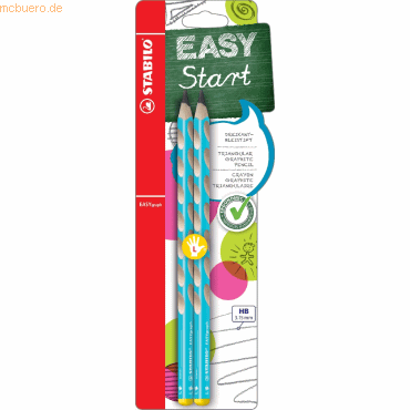 5 x Stabilo Bleistift Easygraph Minenbreite 3,15mm HB blau Blisterkart von Stabilo