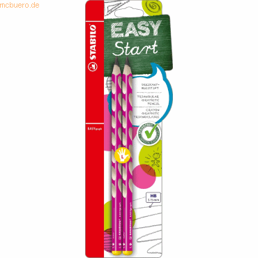 5 x Stabilo Bleistift Easygraph Minenbreite 3,15mm HB pink Blisterkart 5 x Stabilo Bleistift Easygraph Minenbreite 3,15mm HB pink Blisterkart von Stabilo