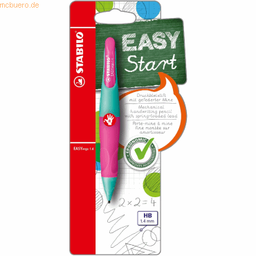5 x Stabilo Druckbleistift Easyergo 1.4 türkis/neonpink von Stabilo
