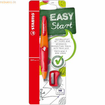 Stabilo Druckbleistift Easyergo zum Schreibenlernen 3.15 orange/rot von Stabilo