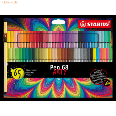 5 x Stabilo Filzstift Pen 68 Arty sortiert VE=65 Stifte von Stabilo