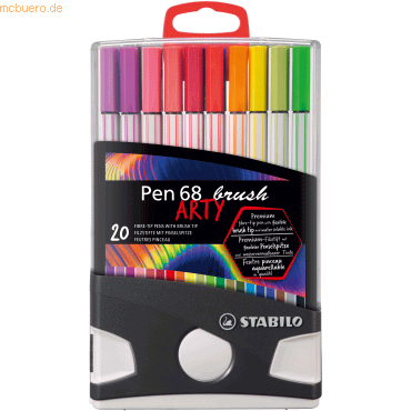5 x Stabilo Filzstift Pen 68 brush ColorParade Arty VE=20 Stifte von Stabilo