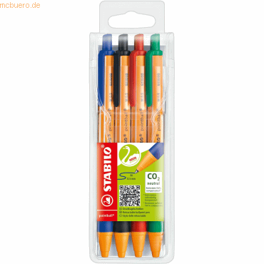 Stabilo Kugelschreiber pointball Druckmechanik 0,5 mm Etui mit 4 Stift Stabilo Kugelschreiber pointball Druckmechanik 0,5 mm Etui mit 4 Stift von Stabilo