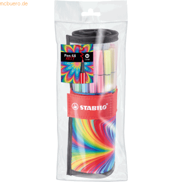 5 x Stabilo Premium-Filzstift Pen 68 Rollerset -Arty- VE=25 Stück von Stabilo