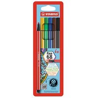 STABILO pen 68 Filzstifte farbsortiert, 6 St. von Stabilo