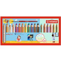 STABILO woody 3 in 1 + PASTEL Malset farbsortiert, 6 St. von Stabilo