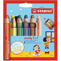 STABILO woody 3 in 1 Malset farbsortiert, 6 St. von Stabilo