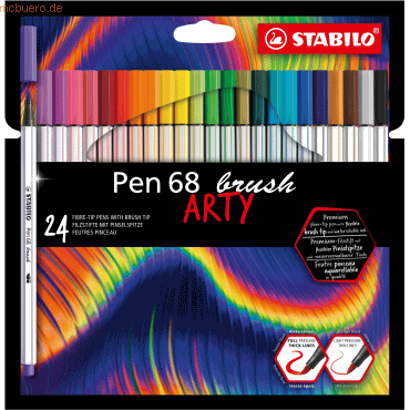 6 x Stabilo Filzstift Pen 68 brush Arty VE=24 Stifte von Stabilo