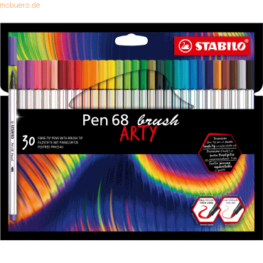 6 x Stabilo Filzstift Pen 68 brush Arty VE=30 Stifte von Stabilo