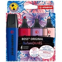 STABILO BOSS Original Wildflower Edition Textmarker farbsortiert, 4 St. von Stabilo
