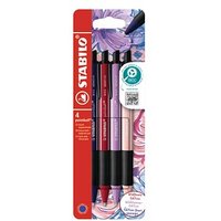 STABILO Kugelschreiber-Set pointball NatureCOLORS Wildflowers farbsortiert, Schreibfarbe: blau, 4 St. von Stabilo