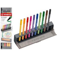 STABILO Pen 68 Filzstifte farbsortiert, 10 St. von Stabilo