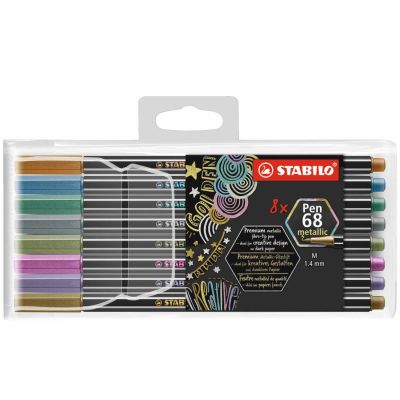 Pen 68 Metallic im Kunststoffetui 8 Farben von Stabilo
