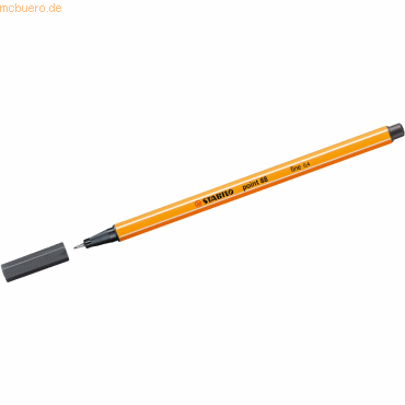 10 x Stabilo Fineliner point 88 0,4 mm schwarzgrau von Stabilo