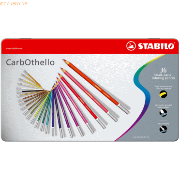 Stabilo Pastellkreidestift CarbOthello Metalletui mit 36 Stiften von Stabilo