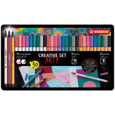Stabilo Schreibgeräteset Filzstift mit Pinselspitze CREATIVE SET Metal Stabilo Schreibgeräteset Filzstift mit Pinselspitze CREATIVE SET Metal von Stabilo