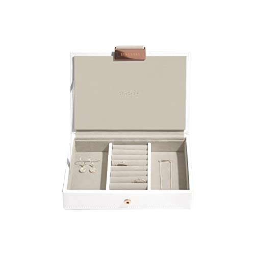 STACKERS Limited Edition White Stackers Schmuckschatulle mit Roségold Beschlägen., weiß, Mini STACKERS Limited Edition White Stackers Schmuckschatulle mit Roségold Beschlägen., weiß, Mini von Stackers