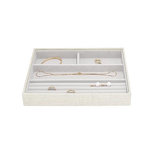 Stackers Oatmeal & Linen Klassische Ring- und Armbandschicht - Schmuckschatulle - Hellbeige von Stackers
